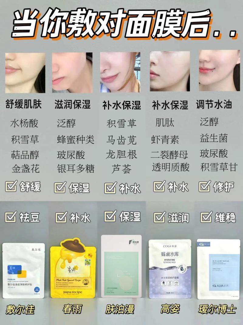 精选补水面膜，焕活肌肤水润光泽