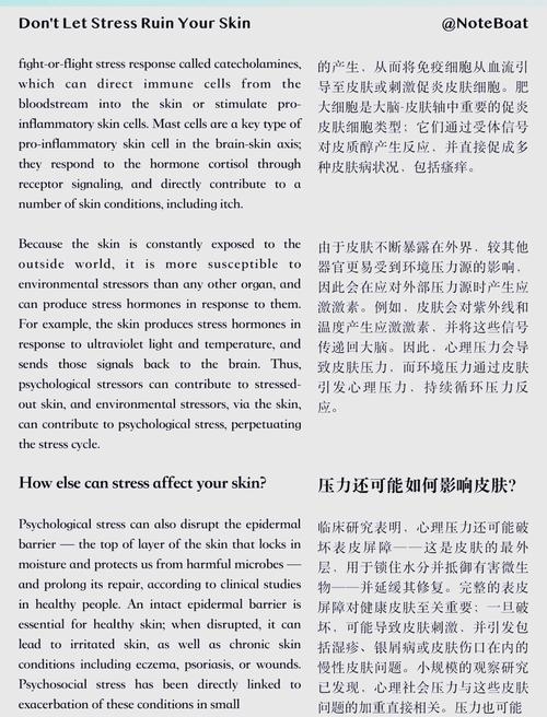 压力对皮肤的影响：多维度解析与应对策略