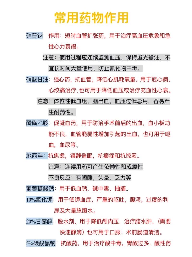药品知识与应用