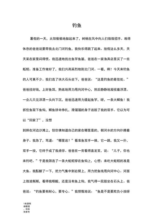 钓鱼之旅的心得体会