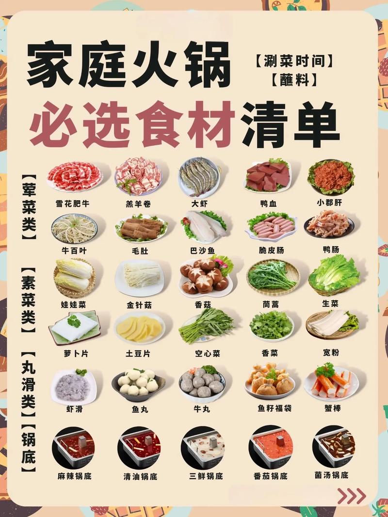 火锅食材清单：畅享热辣鲜香的美食盛宴