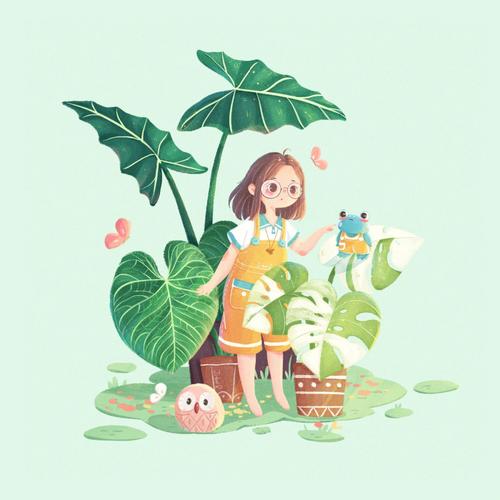 植物卡通图案时尚穿搭，邂逅自然之趣