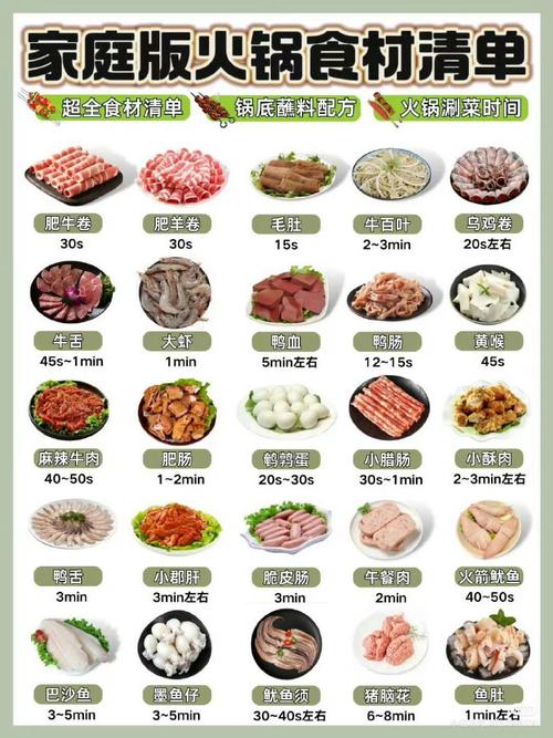 火锅食材清单：一场味蕾的盛宴筹备