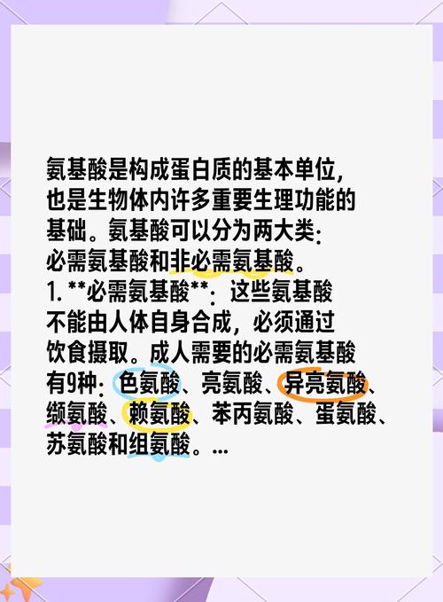 探索生命基石：氨基酸的奥秘与应用