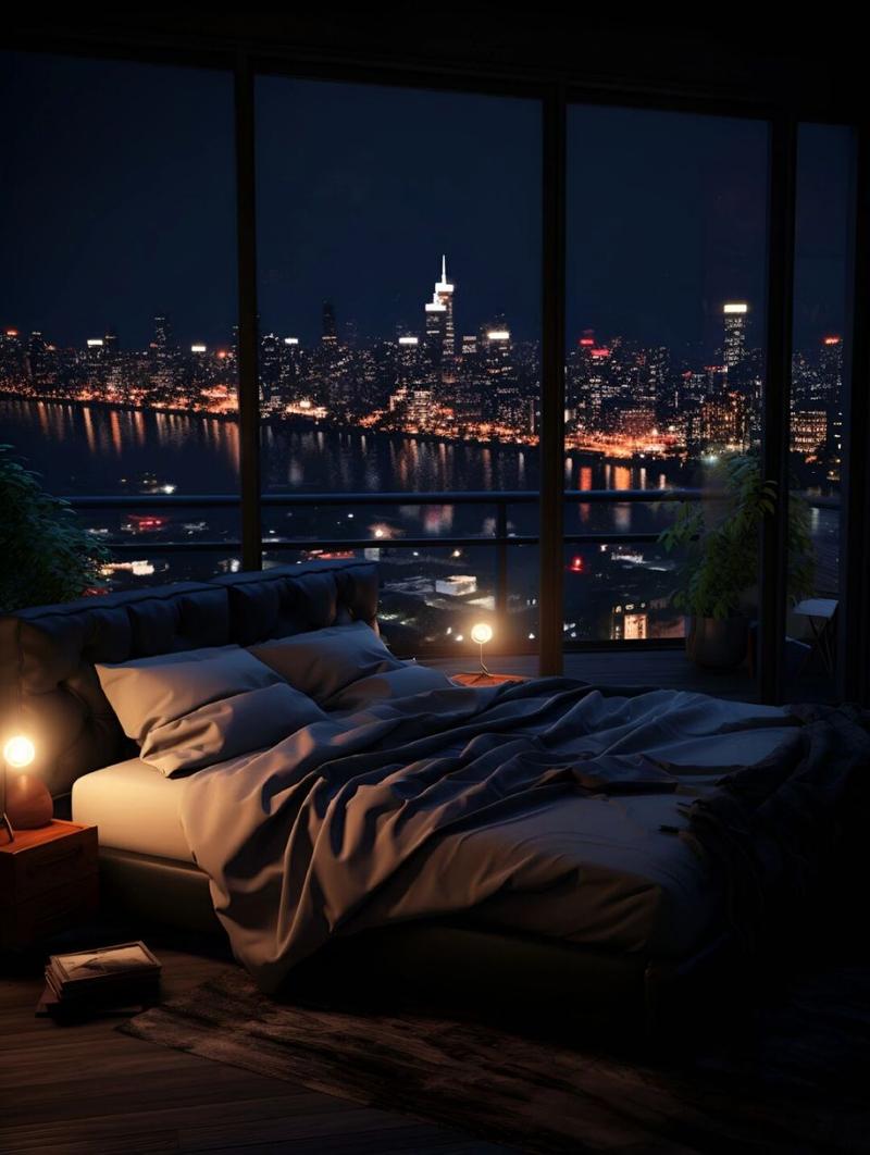床：静谧夜晚的温暖港湾