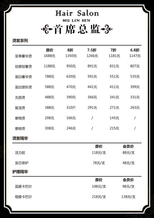 美容美发店价格大揭秘：让你明明白白消费
