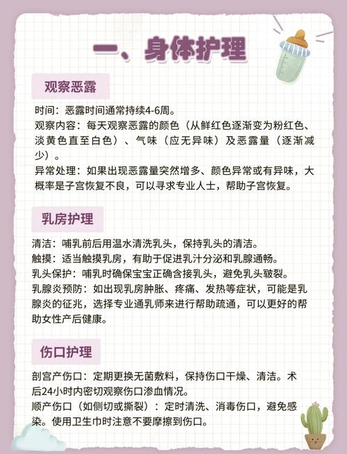 产后护理与恶露排出全攻略：科学管理，促进康复