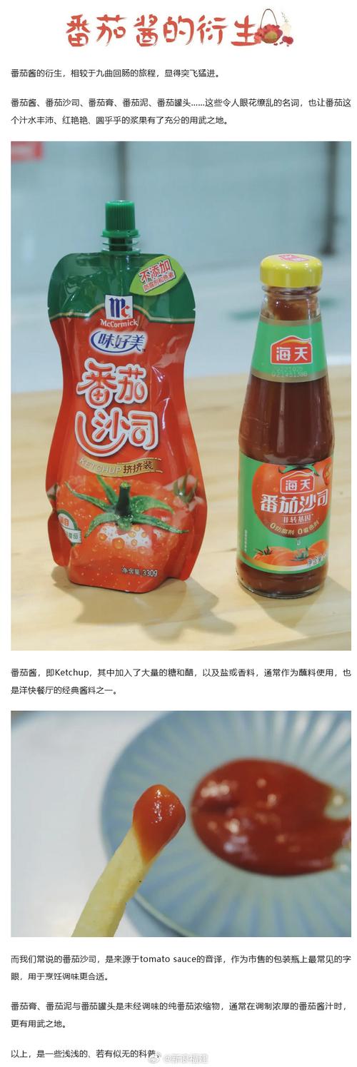 详细阅读:番茄酱:美食世界的万能调味魔法 番茄酱:美食世界的万能调味魔法