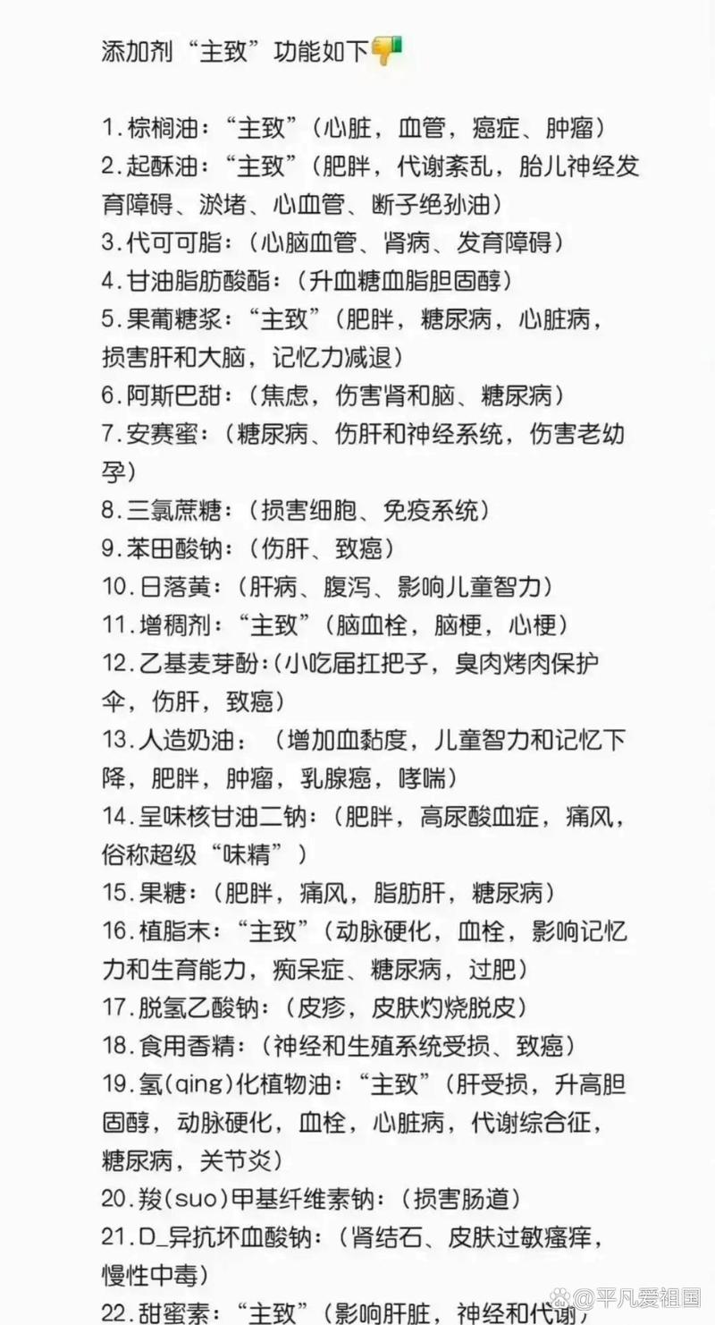 零食与食品添加剂的危害：警惕隐形健康杀手