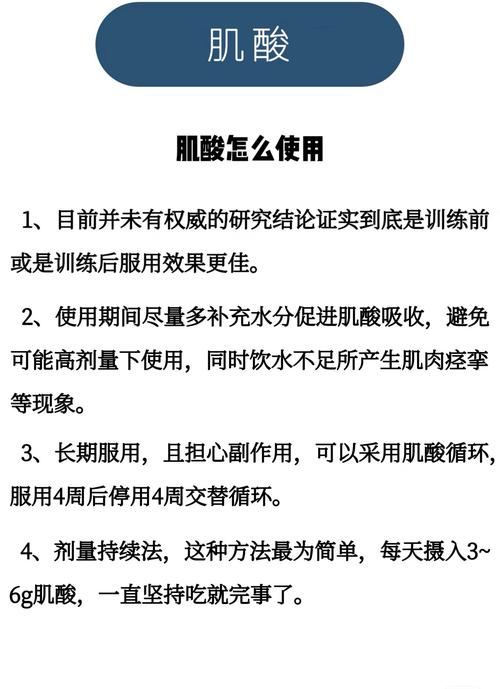 肌酸：运动表现的增强剂——全面解析其作用与使用