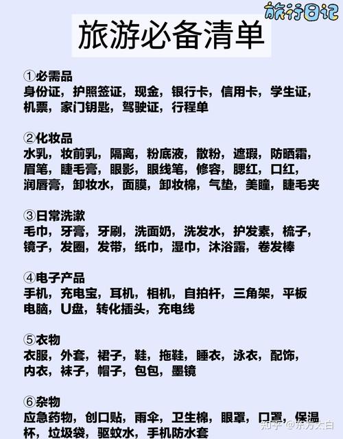旅游必备物品全攻略：让旅途舒适又安心
