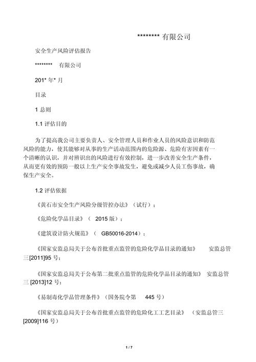 关于[项目名称]的风险评估报告